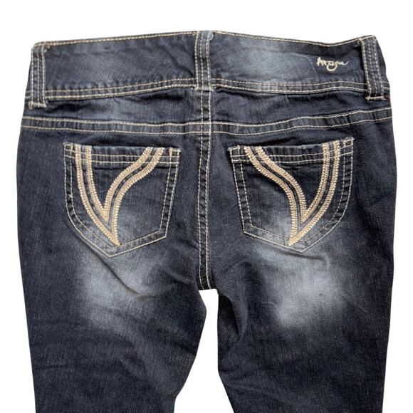 Ariya Jeans Low Rise Skinny Black Studded Faded Size 9 / 10 Mall Goth Grunge - Picture 3 of 4